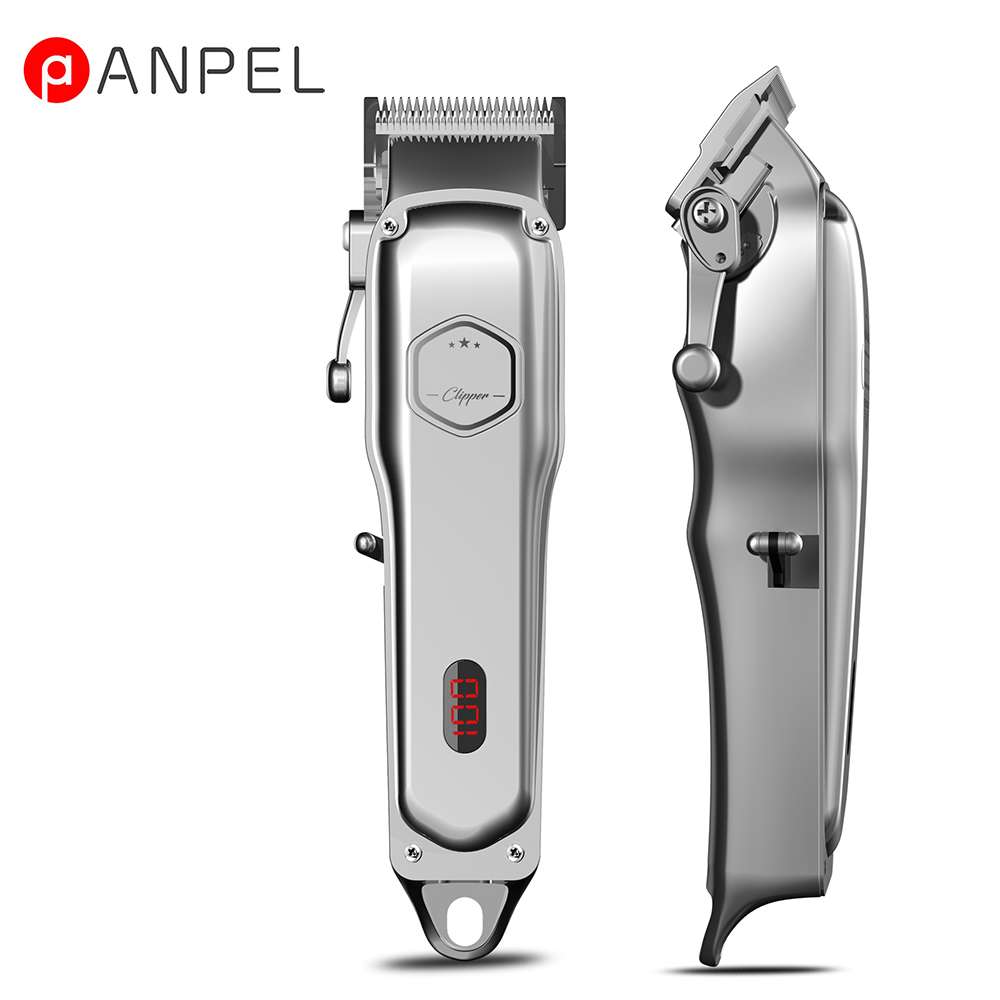 LED display professional stainless steel hair cutting machine bread trimmer  Mens Cordless hair clipper