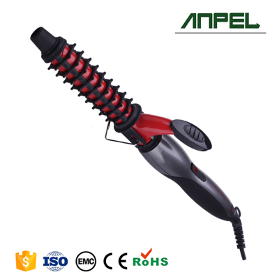 New Design Electric Ceramic Coating Barrel Hair Styler Hair Curling Iron with LED Indicator Light